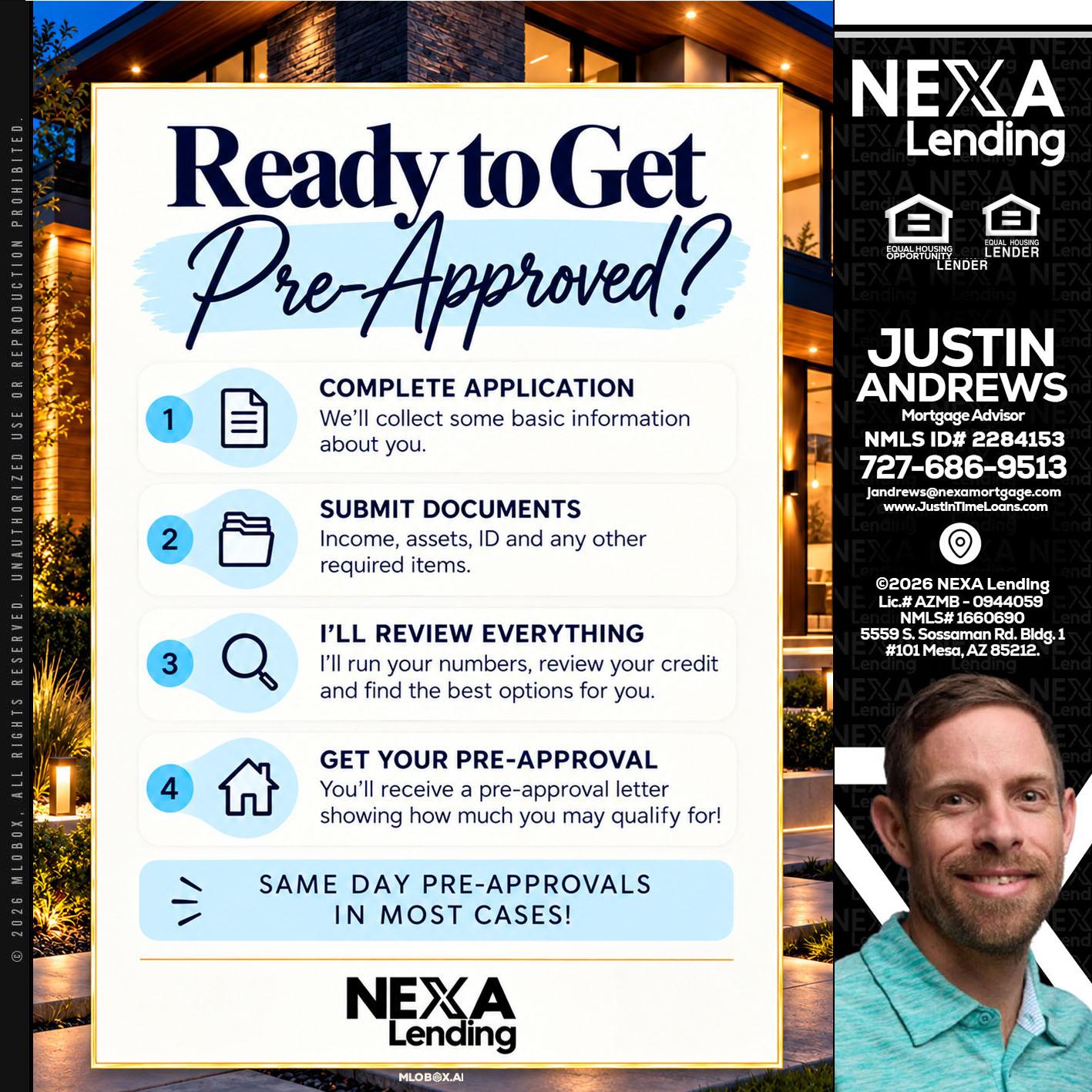 ready to get - Justin Andrews -Mortgage Advisor